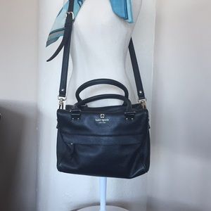 Black pebbled  leather Kate Spade shoulder bag